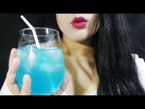 ♡ASMR Drinking Sounds +Tapping On Glass♡
