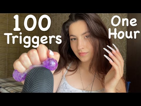 Asmr 100 triggers in ONE HOUR / Asmr NO TALKING / Sleep and relax 😴