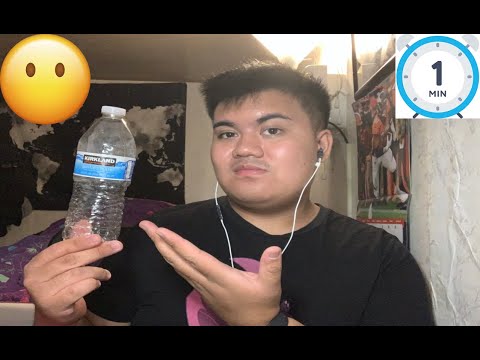 ASMR 1 Minute Water Bottle Sounds (Crinkle & Tapping Sounds) [No Talking]