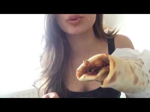 Eating Lahmacun (Turkish Pizza) ASMR Eating Sounds