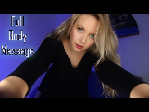 ASMR SPA treatment for body: scrub, oil, massage