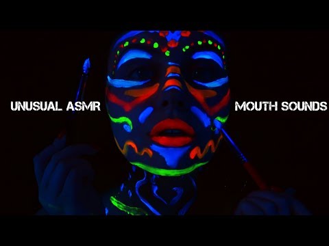 [ASMR] Blacklight UV FacePainting w/ Layered Sounds for Relaxation