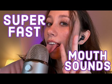 ASMR | SUPER Fast Mouth Sounds, Hand Sounds, Hand Movements, and Some Ring Sounds 💜