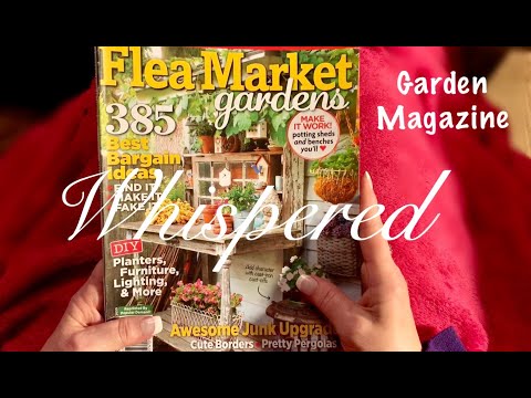 ASMR Garden decorating magazine/ page turning (Whispered commentary)