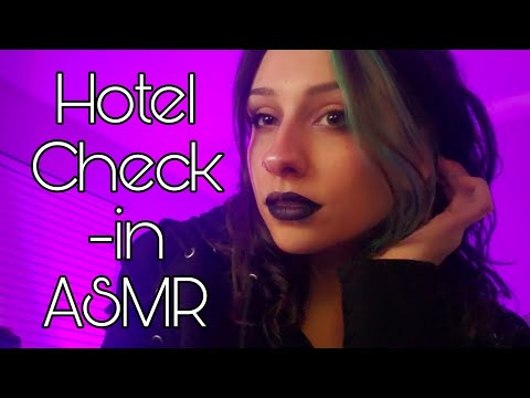Goth Girl Hotel Check-In | ASMR roleplay soft spoken