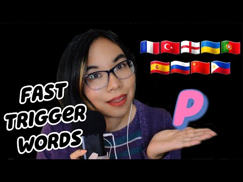 ASMR TRIGGER WORDS WITH P - IN DIFFERENT LANGUAGES (FAST Whispers, Mouth Sounds) ⚠️⚡ [Request]