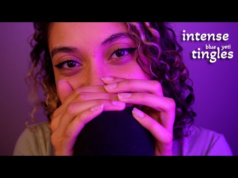 *SENSITIVE ASMR* (mouth sounds, face brushing, inaudible, counting in Spanish) ~ ASMR