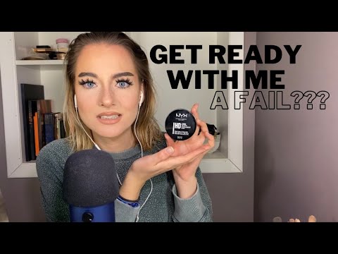 ASMR GRWM | trying a new loose powder, & rambling on and on and on