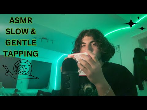 ASMR Tapping Slow and Gentle after a long day (+ whispers)
