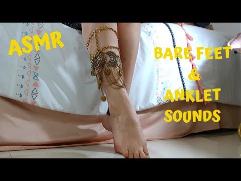 ASMR Bare-Feet & Anklet Sounds!!!(Request)