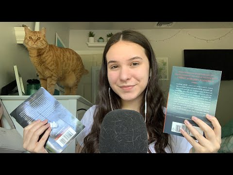 ASMR Reading Descriptions of Books (Close Whispering and Tapping)