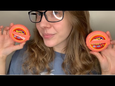 ASMR Hubba Bubba Bubble Tape Gum Chewing & Bubble Blowing