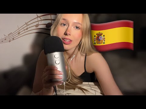 ASMR reading spanish song lyrics