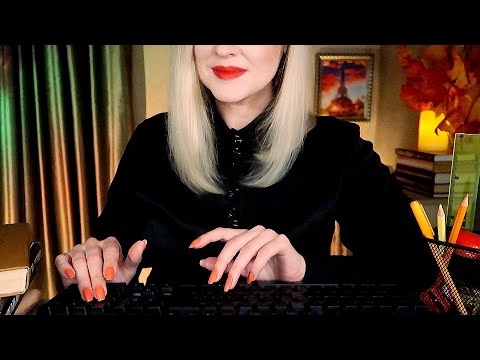 Cozy Library ASMR 📚 Slooow and Soft Spoken 📚 Typing, Books, Flipping Pages