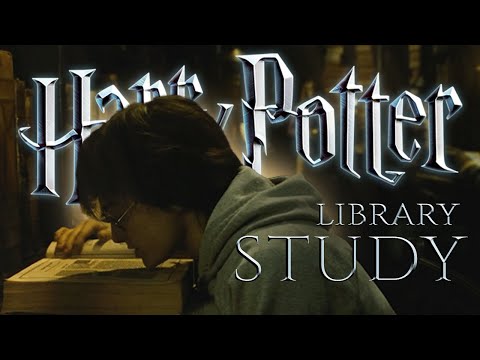 You're in the Hogwarts Library w/ Harry, Ron & Hermione ​📚 Heavy Study Session ⋄ Animated Ambience