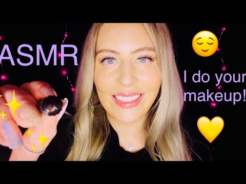 ASMR✨Makeup/personal attention roleplay for tingles w/some layered sounds✨🥰 #asmr