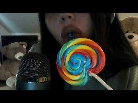 ASMR LICKING SWIRLY LOLLIPOP | WET MOUTH SOUNDS