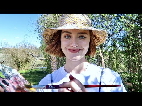 You are my CANVAS 🎨 ASMR Painting & Brushing Outdoors 🌳