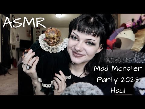 ASMR | Mad Monster Party 2023 Haul 👻 tapping, whispering, tracing, etc