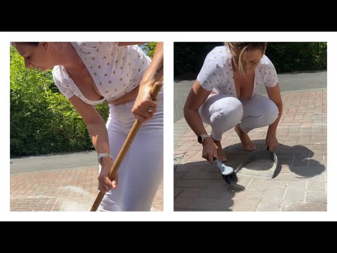 ASMR Sweeping - No Talking Sweeping Outdoors After Our Building Work
