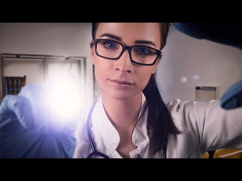 ASMR Whispering Roleplay: Doctor Examines Your Eyes and Ears | Eye Exam and Hearing Test