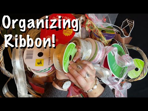 ASMR Organizing Spools of Ribbon (No talking only)Ribbon sounds and card stock spools. Some tapping.