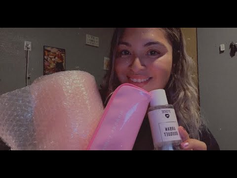 ASMR| Satisfying pink triggers- Bubble wrap, tapping, liquid sounds, & etc. Minimal talking 💖