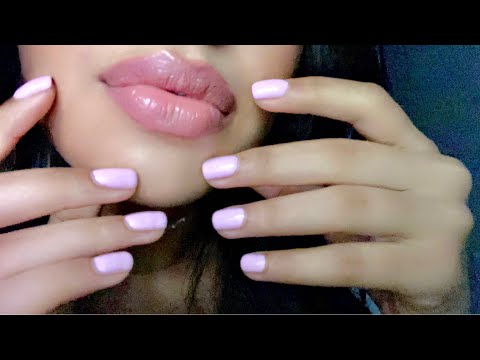 ASMR~ Tingly Tapping w/ Acrylic Nails + Wet Mouth Sounds (wood, glass, book + more)