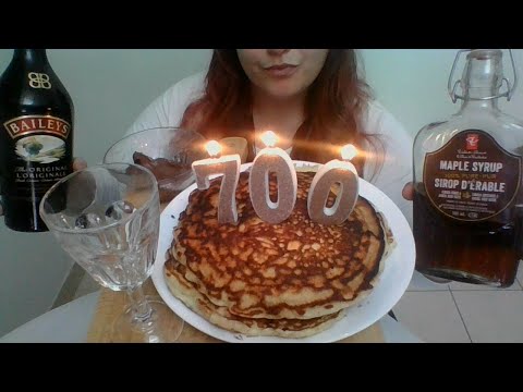 ASMR 700 Subscriber Appreciation Mukbang | Pancakes with Nutella