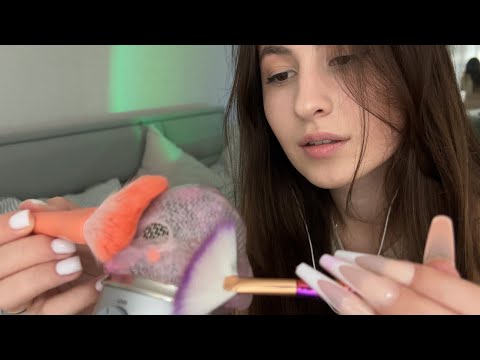 Asmr tingly triggers 100 triggers in 15+ Minutes ( sea sounds, spoon on microphone) 💤