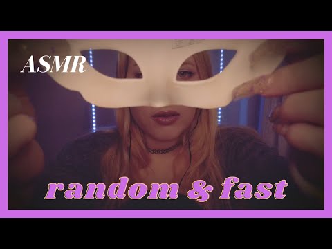 ASMR Random & fast (Soft spoken, susurros, tapping, caótico)