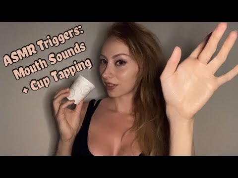 ASMR TINGLY Soft Unintelligible Mouth Sounds + Paper Cup Tapping