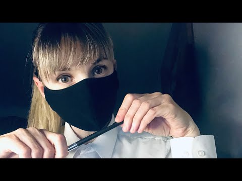 Masked ASMR Doctor Soft, Almost Mumbled Whispers With Triggers #asmr #triggers