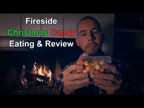 Fireside Christmas Candy Eating & Review [ Traditional ASMR ]