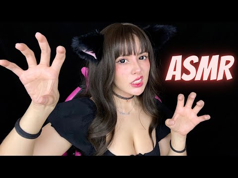 ASMR gatito roleplay en español ✨ MUCHOS RONRONEOS Y MIC SCRATCHING ╰(*°▽°*)╯