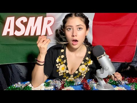 ASMR en español ✨COMIENDO POZOLE ✨ Viva México 🇲🇽 mukbang ft. mi gato