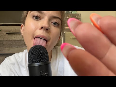 ASMR| 30 Minutes of all Kinds of Mouth Sounds/ Spit Painting & Mic Licking!