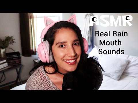 ASMR Real Rain + Mouth Sounds | Girlfriend | Relax | Focus | Sleep | Soft Spoken |Personal Attention