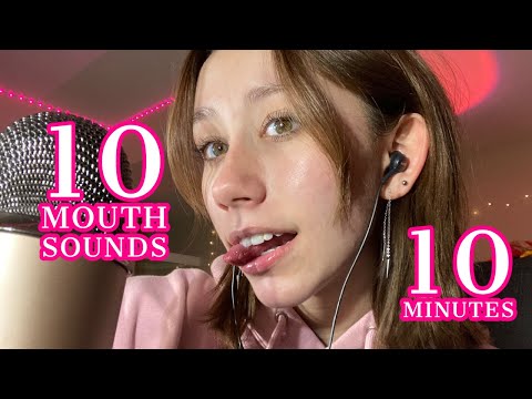 ASMR | 10 mouth sounds in 10 minutes!!