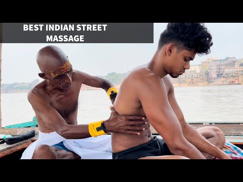 Best Street Massage by Street Barber @ Varanasi | asmr yogi