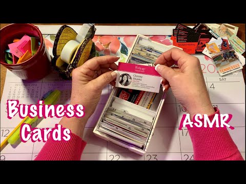 ASMR Request/Business Card filing (No talking) Crisp card sounds