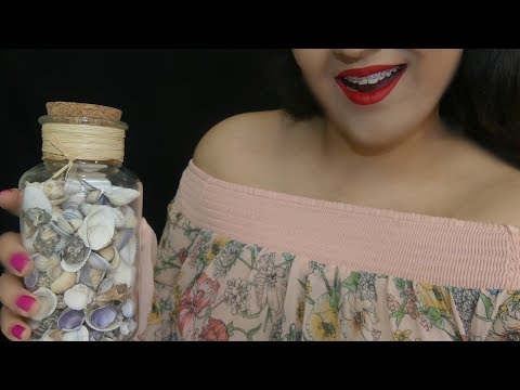 ASMR Tapping Glass & Sea Shell Sounds (Free Space Pro II Binaural Microphone)