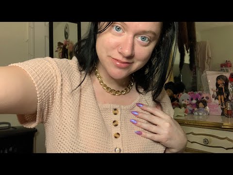 ASMR Fabric Scratching on Waffle Knit Shirt with Buttons (fast & aggressive, no talking)