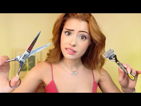 ASMR THE TMI BARBER 💀 Haircut & Style Barbershop Roleplay 🌸 Layered, Brushing, Personal Attention