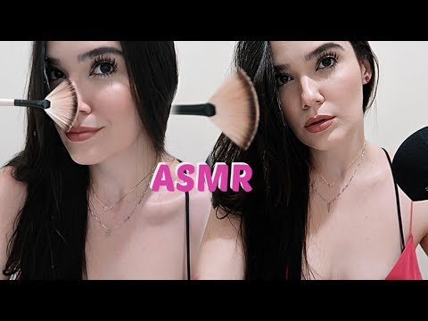 ASMR: SUSSURROS EM CAMADAS / LAYERED - DIFERENTES PINCEIS NA TELA E NO MIC - Naiane