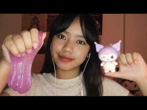 asmr with fidget/sensory toys (squishies and slime)