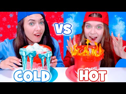 ASMR Hot Food VS Cold Food Mukbang Challenge