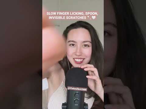 ASMR The TINGLIEST SHIT you will see today: finger licking, invisible scratches, spoon 🤍🥄