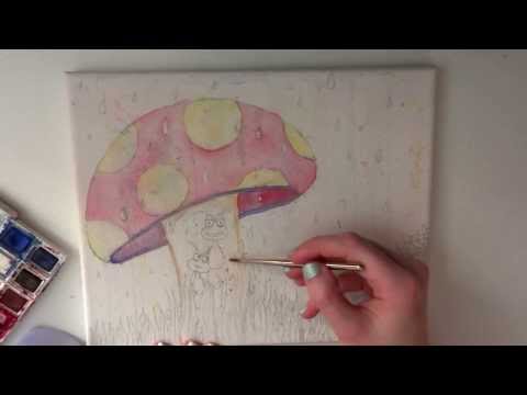 ~ ASMR ~ Painting on Canvas ~ Soft Spoken, Brushing, Tapping ~