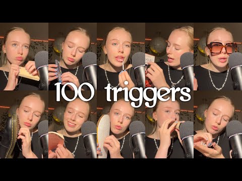 ASMR 100 triggers for video 100 !! 💫💫 assorted triggers, tapping, mouth sounds, scractching